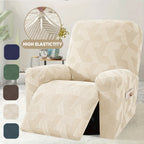 1 Seat Sofa Slipcover Stretch Recliner Cover Elastic Armchair Slipcover Washable Spandex Couch Cover with Pocket for Living Room Office Home - 5 Colors Dark Gray Beige Coffee Green Navy Blue