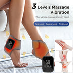 Heated Ankle Foot Massager with Temperature Control & Vibration – Wireless Smart Timed Electric Massager, Adjustable Intensity, Removable Pads, Ideal Gift for Men & Women