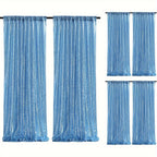 Sequin Curtains Backdrop 4 & 6 Panels 2x8FT - Shimmer Glitter Party Backdrop Curtain for Wedding Birthday Bachelorette Photo Booth, 25 Colors Reusable Event Decoration