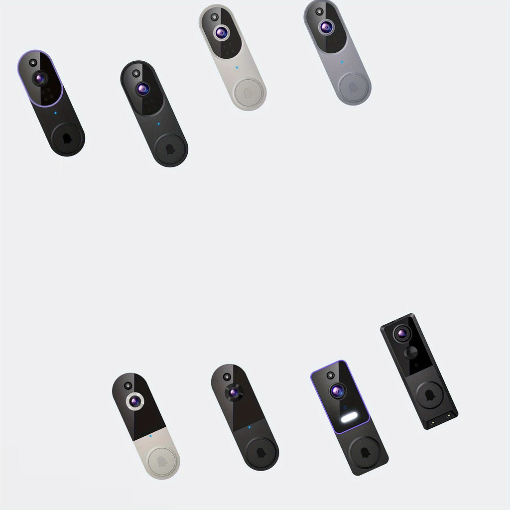 1080P Video Doorbell Camera Wireless – Intelligent Body Detection, Two-Way Audio, Infrared Night Vision, Cloud Storage, Real-Time View, 5200mAh Battery, Black Linen