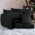 5-Piece Comforter Set – Reversible Quilted Down Alternative Bedding Set with Pillow Shams, Bed Skirt & Cushion | All Season | Twin, Queen, King