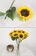 Sunflowers Artificial Flowers 20pcs 10pcs Bulk Fake Sunflower Stems for Home Decor, Wedding Centerpiece, Outdoor Table Decor, Church School Photography Props, Party & Mother's Day Gift