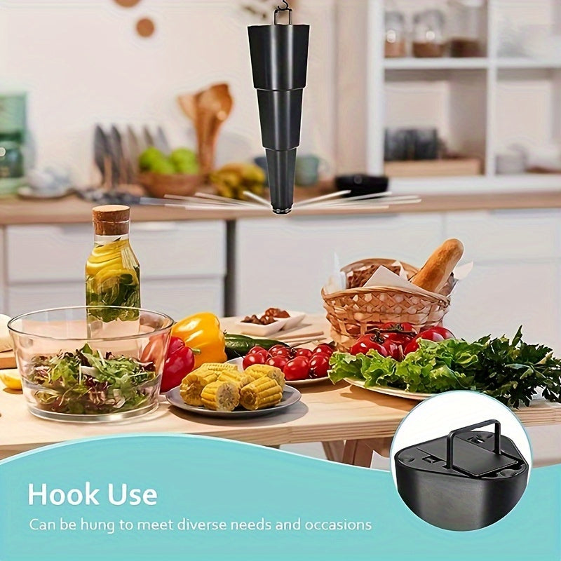 Fly Repellent Fan for Tables 6-Pack – Holographic Blade Food Fan to Keep Flies Away, Battery Powered, Indoor Outdoor, Party BBQ Picnic Home Travel