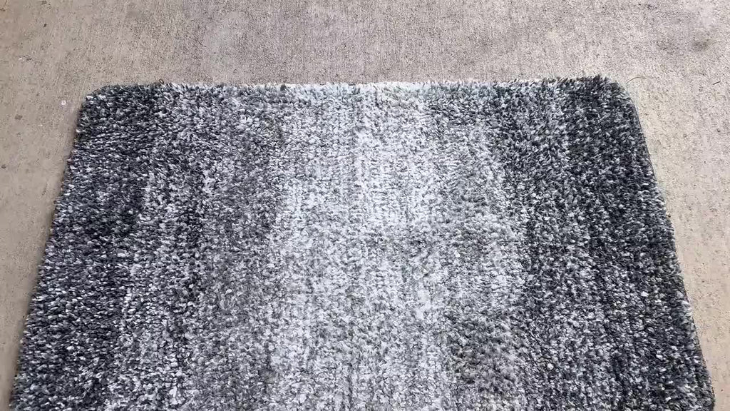 Microfiber Bath Mat Non-Slip Quick Dry Extra Soft Absorbent Bathroom Rug Machine Washable for Tub Shower Floor Home Decor Water Blue Light Grey