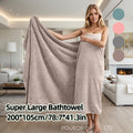 Extra Large Bath Towel 78x41 Inch – Striped Coral Fleece Quick-Dry Space Theme Towel, Absorbent Lint-Free Bath Sheet for Home Beach Outdoor, Holiday Gift