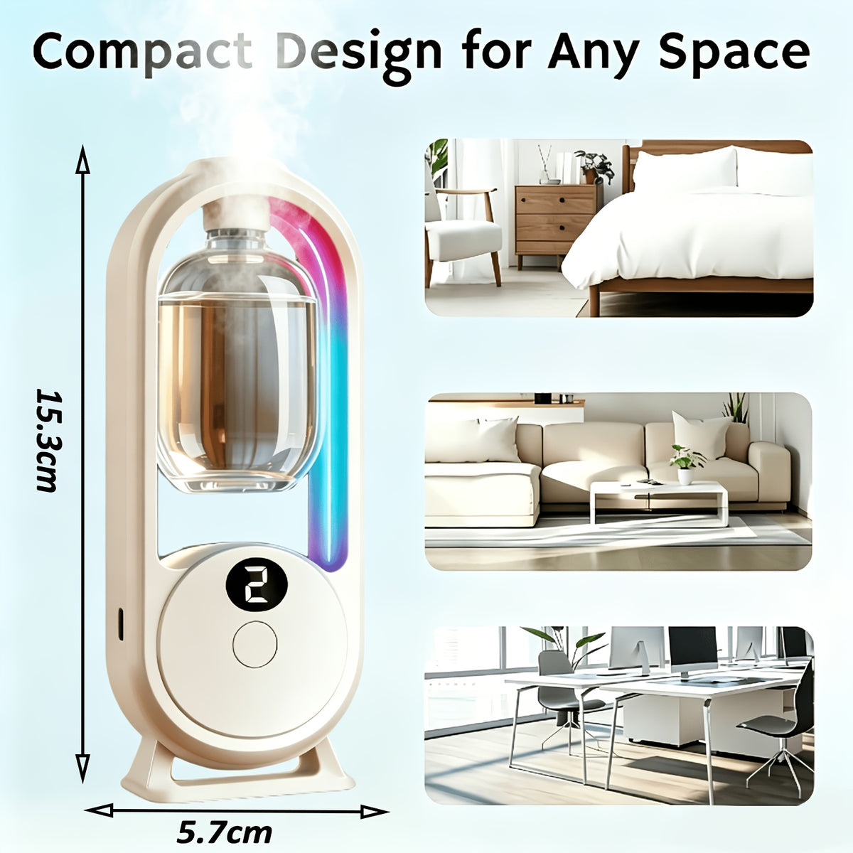 Hotel Spa Aromatherapy Diffuser Large Capacity Humidifier with Essential Oils 5 Settings Bedroom Living Room Yoga Room