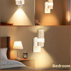 LED Night Light Plug Into Wall, 2 Pack Dimmable 3000K Warm White with Auto Light Sensor, Adjustable Brightness, Modern Design for Hallway Bedroom Nursery Bathroom – No Batteries Needed
