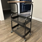 3-Tier Rolling Storage Cart with Wheels – Detachable Shelves, Portable Multi-Tier Rack for Kitchen, Bedroom, Bathroom & Snack Storage | Household Utility Cart