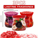 Air Freshener Scented Beads 3-Pack 14oz Each Long-Lasting Fragrance Odor Eliminator for Home Room Closet Bathroom Car Office Fabric Aromatherapy Multiple Scents