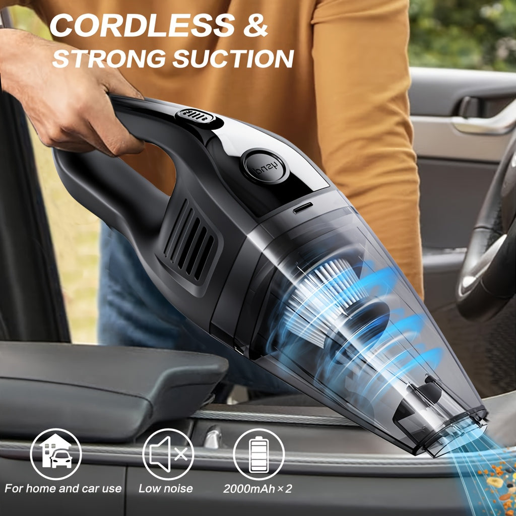 Cordless Handheld Vacuum Cleaner – Lightweight, Powerful Suction, Large Capacity & Rechargeable, Deep Cleaning for Home, Kitchen, Car & Office | 6 Colors