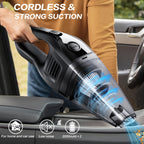 Cordless Handheld Vacuum Cleaner – Lightweight, Powerful Suction, Large Capacity & Rechargeable, Deep Cleaning for Home, Kitchen, Car & Office | 6 Colors