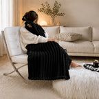 Soft Plush Throw Blanket – Thick Warm Fuzzy Cozy Blanket for Couch, Bed, Office & Travel | 4 Sizes, 4 Colors | Great for Gifts & Room Decor