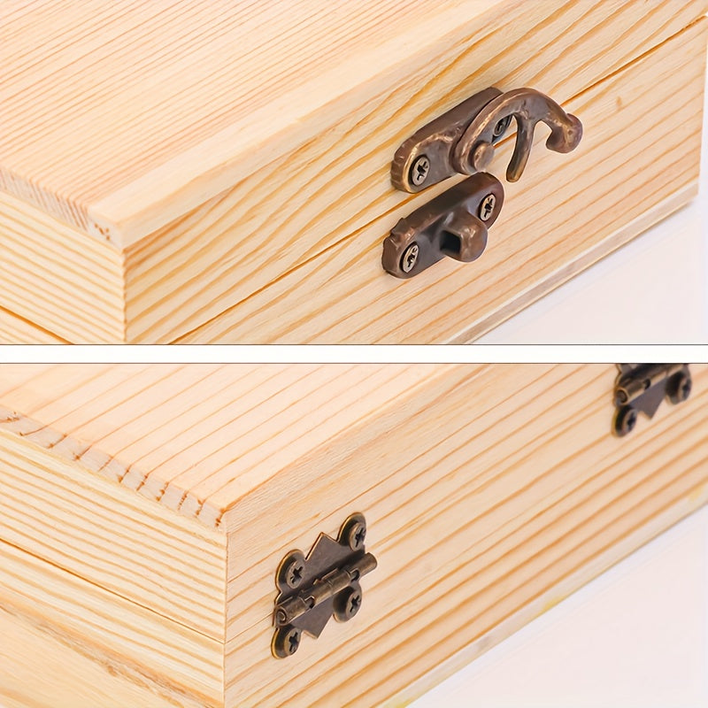 Unfinished Wooden Treasure Chest Boxes 12-Pack with Lid & Clasp - DIY Craft Boxes, Pirate Party Favors for Birthday Parties, Christmas Gift Boxes & Kids Decoration Projects