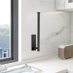 Paper Towel Holder Under Cabinet – SUS304 Stainless Steel Wall Mount Kitchen Towel Rack, Adhesive or Screw Install, Bathroom Towel Bar for Kitchen and Bath