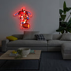 Neon Sign for Bar USB Powered LED Neon Light Wall Decor Captain Morgan Spiced Rum Sign with Push Button - Man Cave Bar Sign Home Bar Restaurant Pub Wall Hanging Decor, Red