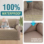 L-Shaped Sectional Sofa Cover 100% Liquid-Resistant Couch Slipcover with Non-Slip Straps for Dogs Cats Pets Left Right Chaise