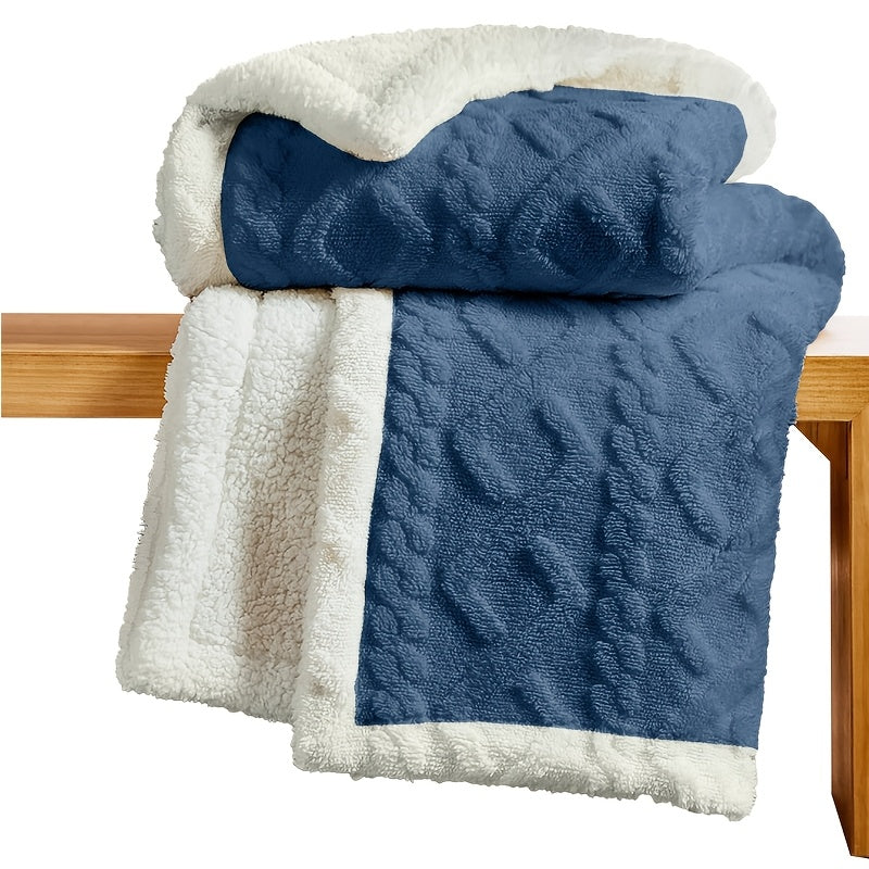 Heavyweight Plush Bedspread Ultra Soft Cozy Bed Cover Machine Washable Decorative Throw for Master Bedroom - 4 Sizes 5 Colors White Light Grey Light Blue Dark Gray Sea Blue