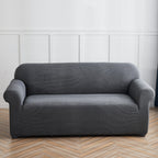 Solid Color Jacquard Sofa Cover Full Coverage High Stretch Non-Slip Machine Washable All Season Pet Friendly Couch Protector Living Room Office