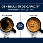Enamel Steel Coffee Mug 25oz – Dark Blue Speckle Tall Mug, Dishwasher & Microwave Safe, Hot & Cold Beverages for Office & Home