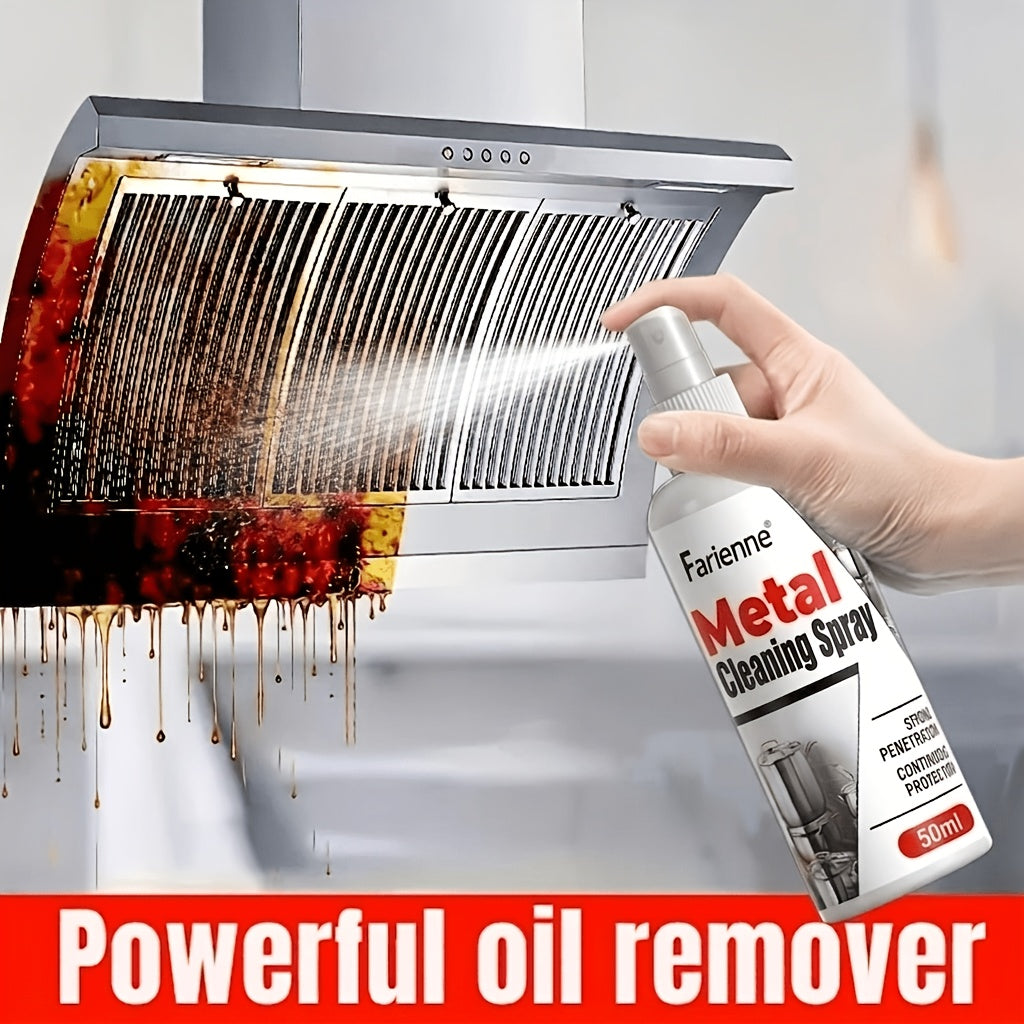 Heavy Duty Oven and Metal Cleaning Spray Powerful Degreaser for Stubborn Grease on Ovens Stovetops Pots Pans Fast-Acting Formula with Towel 1.69 oz