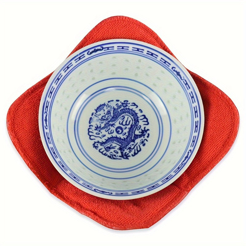 Microwave Bowl Holders 4-Pack Heat Resistant Non-Slip Insulation Mats Food Safe Polyethylene Microwave Safe Bowl Cozies for Kitchen Meal Prep