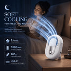 3-in-1 Portable Waist Fan USB-C Rechargeable 3500mAh – Wearable Neck Fan with Lanyard, Clip & Desk Stand, 5-Speed Hands-Free Personal Cooling Fan for Travel, Outdoor, Work & Gym