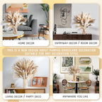 Pampas Grass Decor Bouquet 120pcs Natural Dried Boho Floral Arrangement | Rustic Centerpiece for Wedding Table Decor, Living Room, Boho Home Decor & Farmhouse Aesthetic