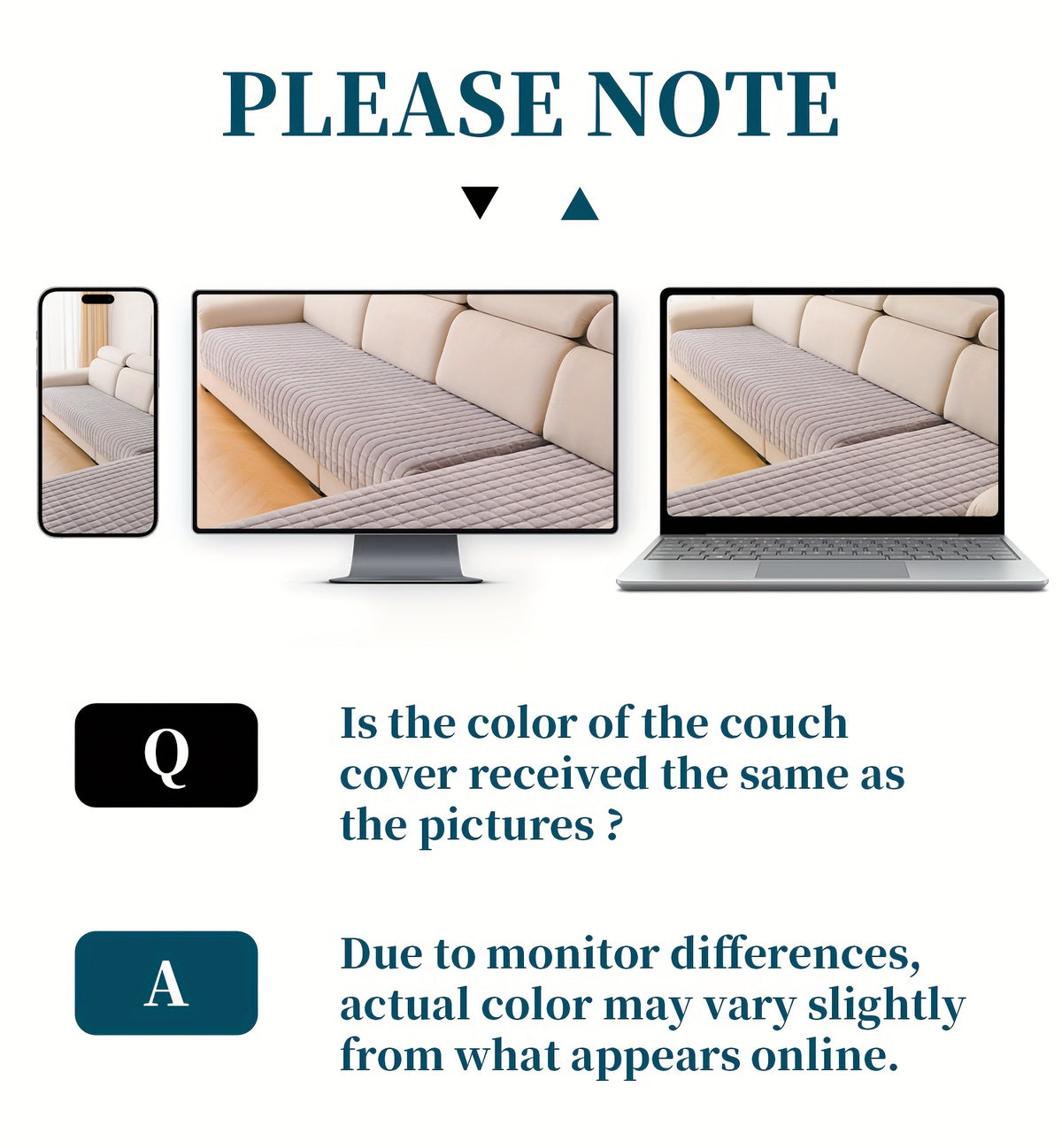 Quilted Short Plush Sofa Protector Set of 2 Ultra Soft Thick Non-Slip Sofa Mat – Pet Friendly, Machine Washable, Fits 3-Seater Sofa, Chaise & Bed Chair, Contemporary Home Decor