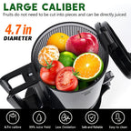 Cold Press Juicer 2-in-1 Masticating Slow Juicer 45oz Large Capacity, 350W with Extra-Large Feed Chute, 50 RPM Nutrient-Preserving Technology – Easy Clean Juicer for Vegetables & Fruits, Black & Pink