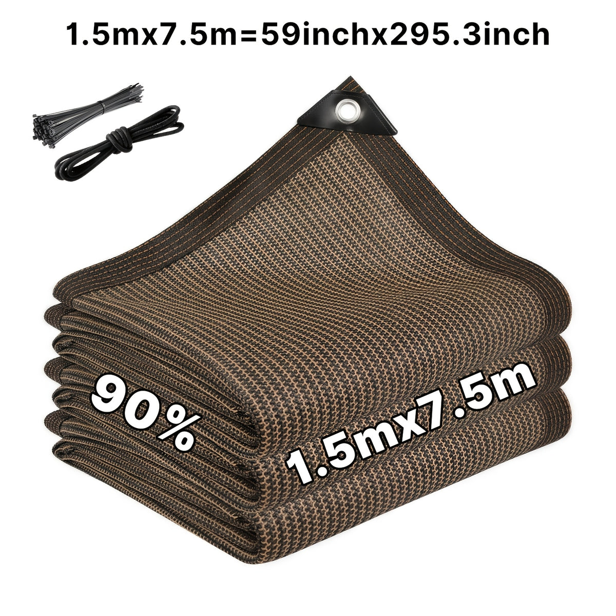 Privacy Screen Fence Heavy Duty HDPE Mesh Outdoor Shade Cloth Barrier 5x25ft 6x50ft with Rope Green Brown Black