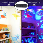 USB UV Black Light LED Mini Spotlights – Connectable 1W UV-A Blacklight for Glow Party, Bedroom Decor, Posters, Halloween & Pet Urine Detection – 2, 4 or 6 Pack