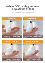 Automatic Foam Soap Dispenser Touchless USB Rechargeable - Wall-Mountable Hands-Free Soap Pump with Adjustable Foam Output for Bathroom, Kitchen & Pet Bathing, Works with Liquid Soap, Body Wash & Dish Detergent - White & Black