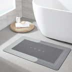 Diatomaceous Earth Bath Mat Non-Slip Absorbent - Quick Dry Stone Bathroom Rug, Soft Floor Mat for Bathroom Kitchen Door, 4 Colors 2 Sizes