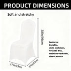 Stretch Spandex Chair Covers 6 12 Pack Machine Washable Wrinkle Resistant - Wedding Banquet Party Event Dining Chair Slipcovers Black White