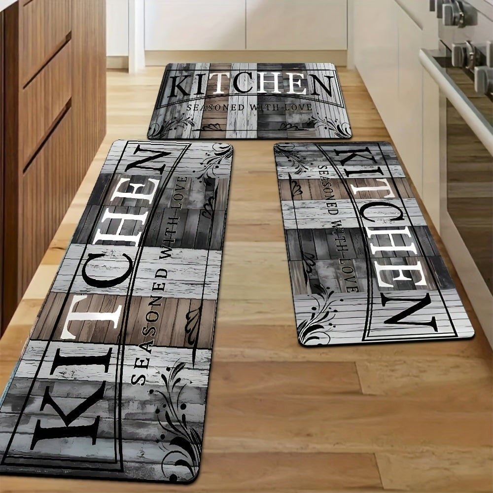 Diatomaceous Earth Bath Mat Set of 2 Non-Slip Quick Dry Bathroom Floor Mat - Washable Diatomite Mats for Bathroom Kitchen Laundry Room Hallway 15.75x23.62 and 15.75x47.24 Inch