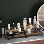 3-Tier Expandable Spice Rack Organizer 2-Pack – Adjustable 13.8–26" Display Riser Stand for Kitchen Cabinet, Countertop, Pantry & Coffee Bar | Vintage Style