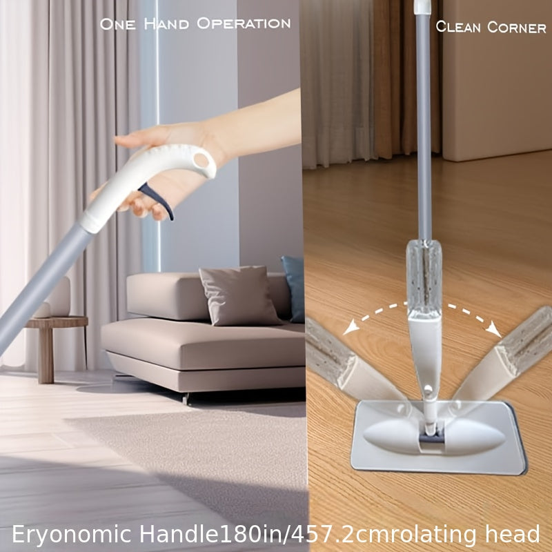 Microfiber Spray Mop with Reusable Pads for Hardwood, Tile & Ceramic Floors – Wet & Dry Cleaning Long Handle Mop