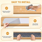 Non-Slip Stair Treads Self-Adhesive 4mm TPR Stair Mats for Hardwood Floors Indoor Stairs Carpet Pads 6pcs or 15pcs Set