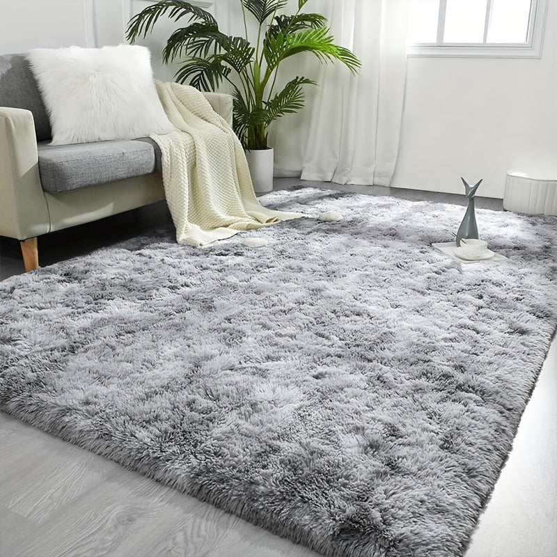 Tie-Dye Plush Fluffy Area Rug for Living Room Bedroom – Soft Non-Slip Indoor Carpet, Water-Absorbent Luxury Shaggy Mat, Modern Home Decor, Multiple Sizes