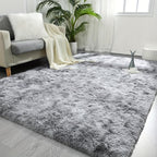 Tie-Dye Plush Fluffy Area Rug for Living Room Bedroom – Soft Non-Slip Indoor Carpet, Water-Absorbent Luxury Shaggy Mat, Modern Home Decor, Multiple Sizes