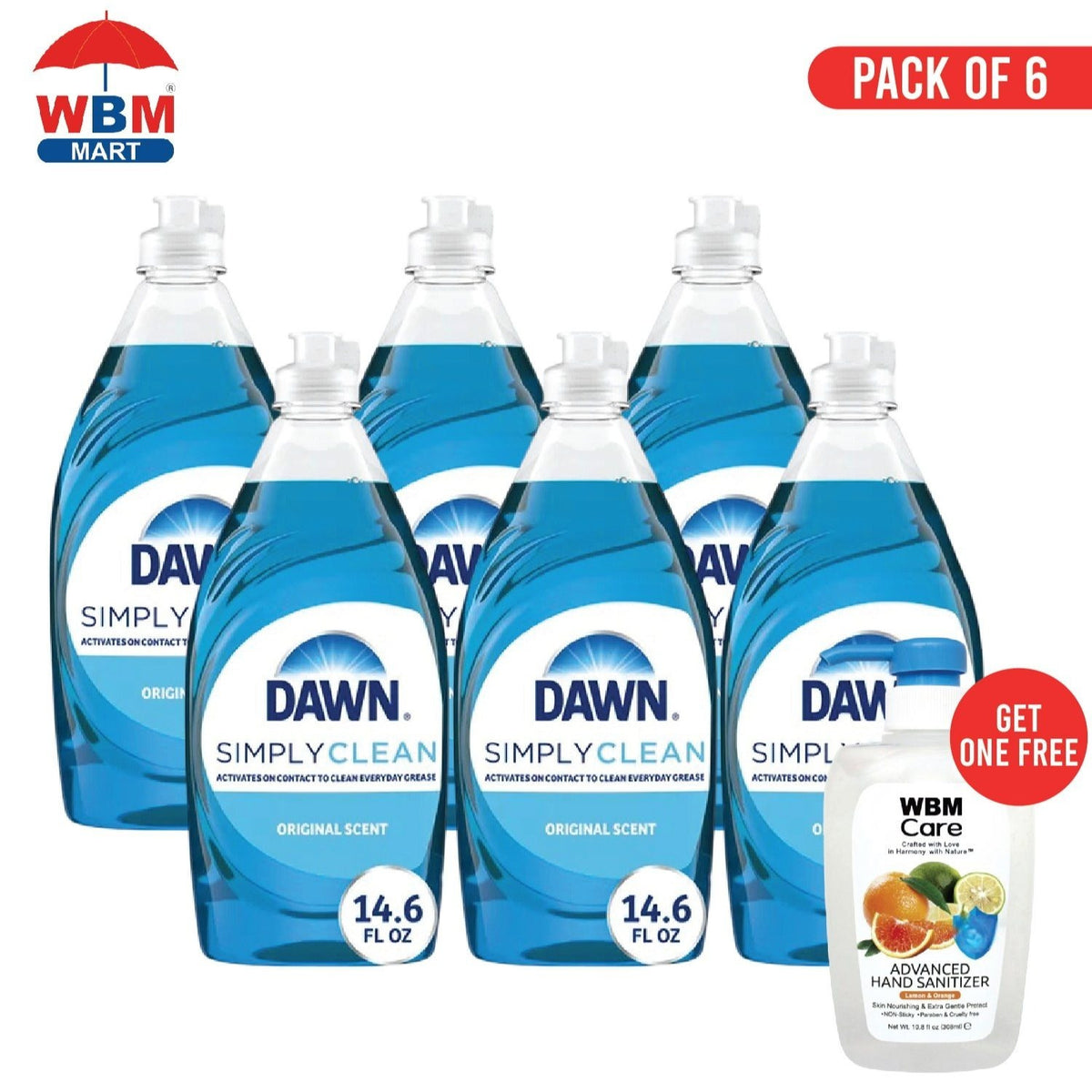 Dawn Ultra Liquid Dish Soap – Original Scent, 14.6 oz Bottles, Concentrated Grease-Cutting Formula, Gentle on Hands, Value Bundle Pack