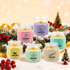 6-Piece Soy Scented Candle Set 120 Hour Burn – Jasmine Eucalyptus Lavender Vanilla Rose Lemon 3.5oz Each, Aromatherapy Home Fragrance Gift for Thanksgiving Christmas Mother’s Day