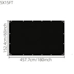 Fence Privacy Screen Multi-Size Heavy Duty HDPE Outdoor Shade Cloth with Cable Zip Ties – 4 5 6 7 8 ft Wide, 15–50 ft Long, Black