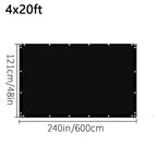 Fence Privacy Screen Multi-Size Heavy Duty HDPE Outdoor Shade Cloth with Cable Zip Ties – 4 5 6 7 8 ft Wide, 15–50 ft Long, Black