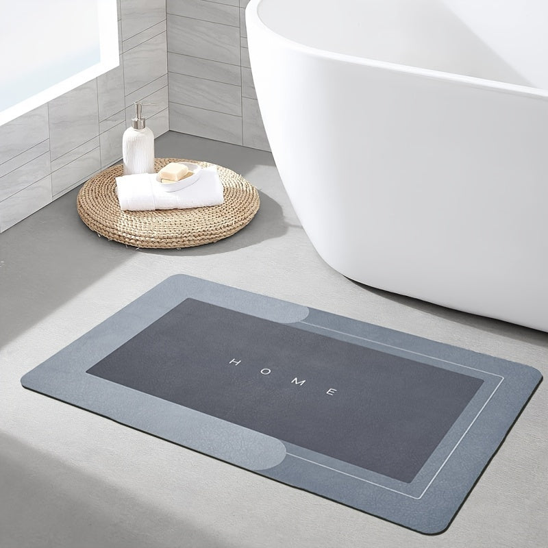 Diatomaceous Earth Bath Mat Non-Slip Absorbent - Quick Dry Stone Bathroom Rug, Soft Floor Mat for Bathroom Kitchen Door, 4 Colors 2 Sizes