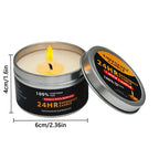 Unscented Soy Palm Wax Candles Set of 4 Metal Tin 96 Hour Burn Time – Long Lasting Candles for Camping Hiking Emergency Lighting Holiday Decor Christmas Halloween