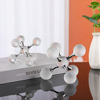 Crystal Molecular Structure Decorative Sculpture - Geometric Desk Decor Ornament for Contemporary Home, Bedroom, Living Room and Office - Modern Art Crystal Craft Decoration