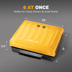 Electric Sausage Grill & Sandwich Maker with Nonstick Plate and Cord Storage - Hot Dog Cooker for BBQ, Veggie Sausages & Brats, Compact Countertop Indoor Grill