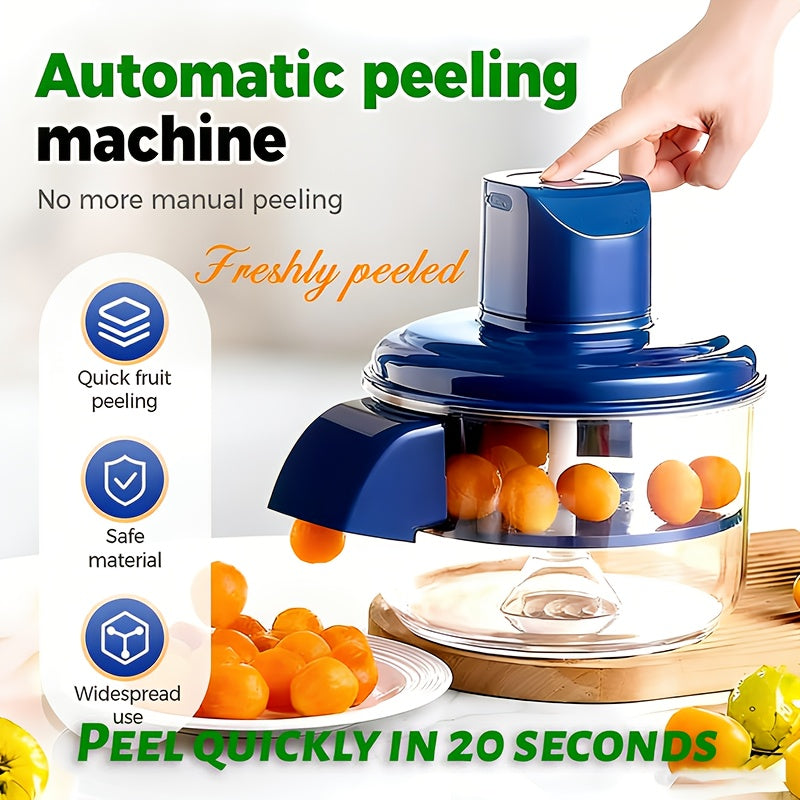 Electric Fruit Peeler for Grapes Garlic & Cherry Tomatoes – Multifunctional Rapid Electric Peeler for Small Fruits & Vegetables, 10–20 Second Quick Peel Kitchen Gadget