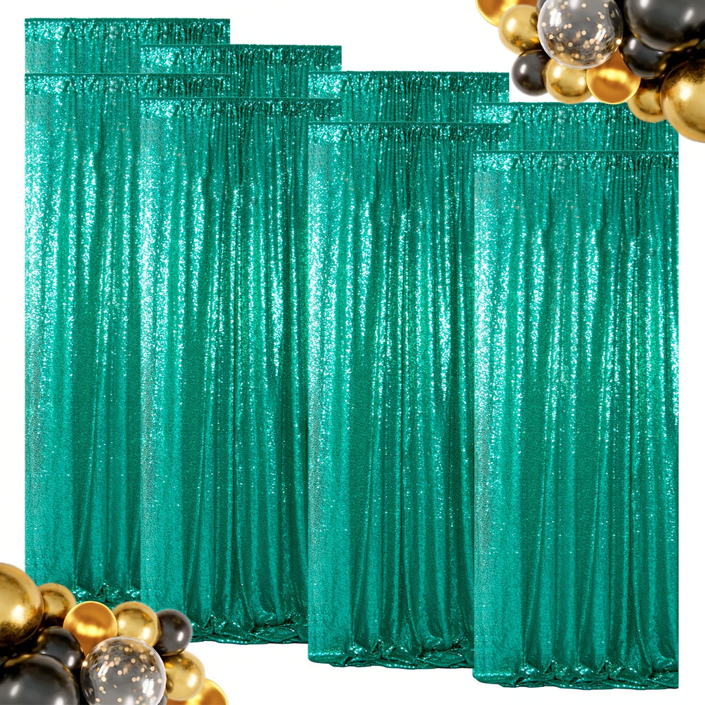 Sequin Backdrop Curtains – Glitter Party & Wedding Background Panels, 2ft×8ft per Panel, 4/6/8 Panel Sets, 29 Colors for Birthday, Stage, Bridal & Event Decor